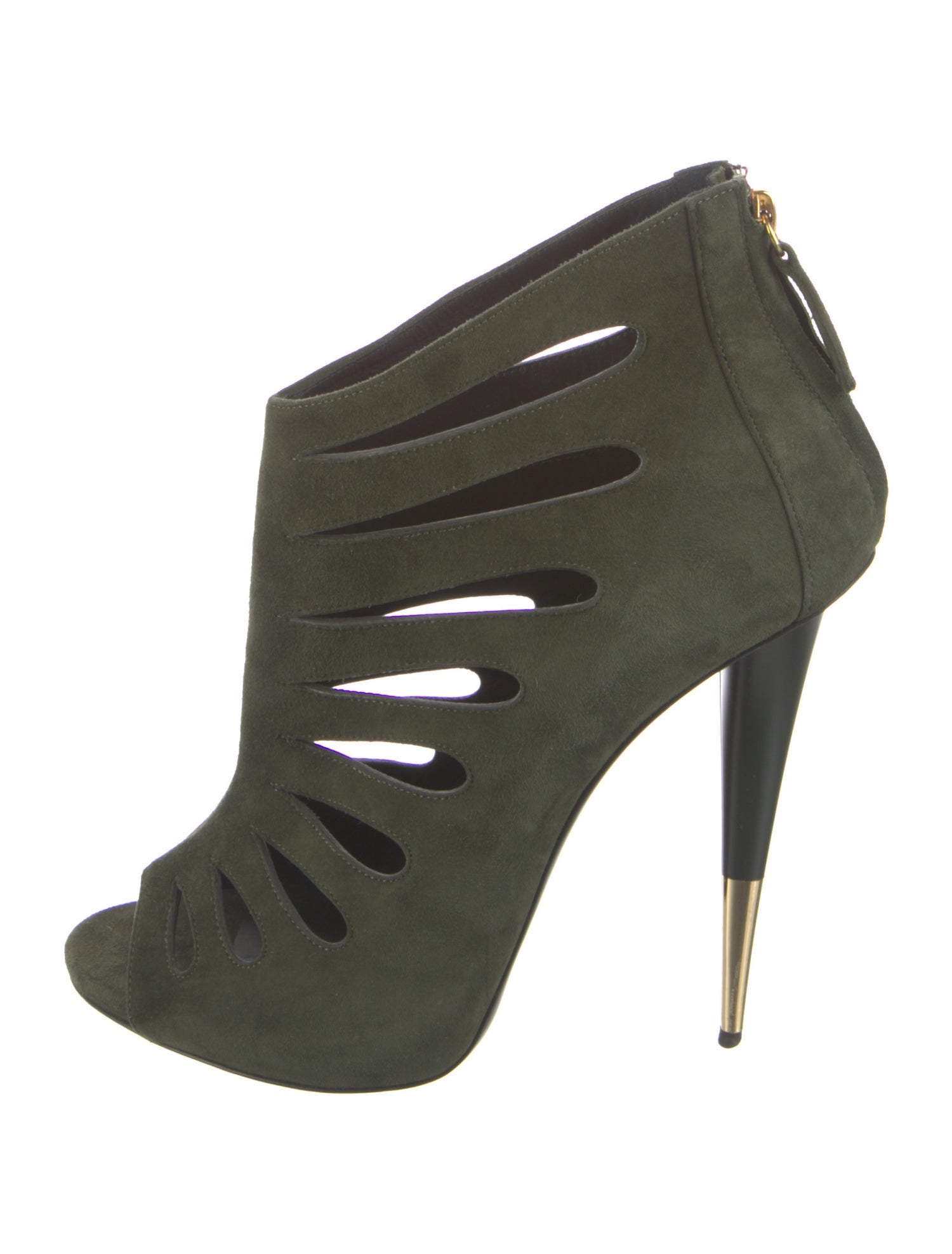 Giuseppe Zanotti Suede Cutout Accent Pumps