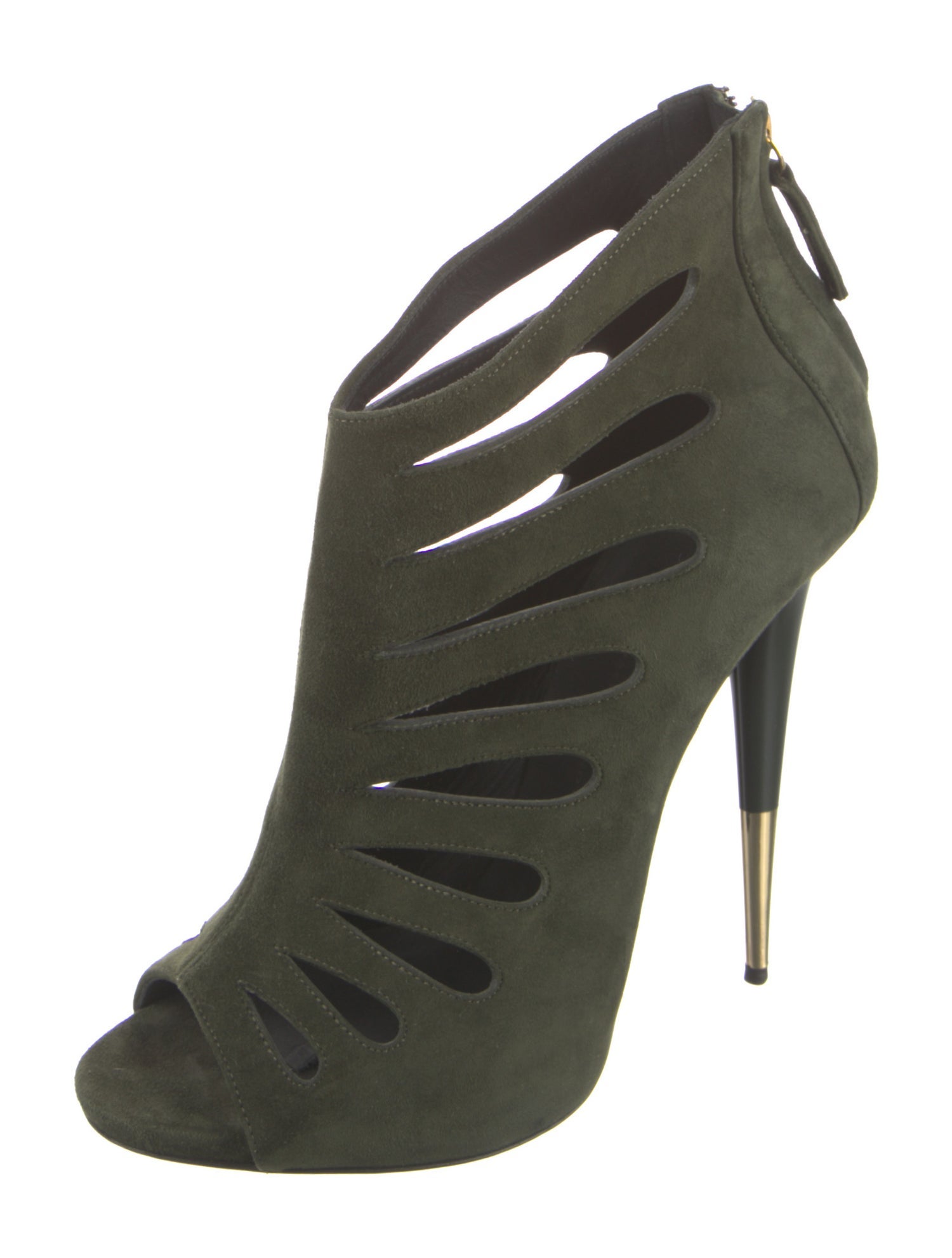 Giuseppe Zanotti Suede Cutout Accent Pumps