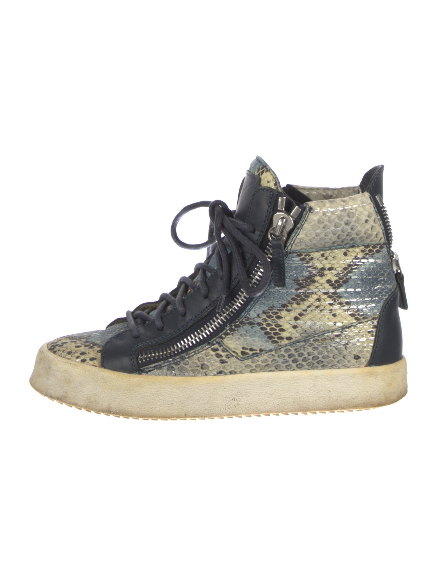 Giuseppe Zanotti Snakeskin Animal Print Sneakers