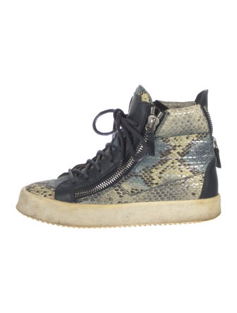 Giuseppe Zanotti Snakeskin Animal Print Sneakers