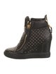 Giuseppe Zanotti Leather Studded Accents Lace-Up Boots