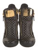 Giuseppe Zanotti Leather Studded Accents Lace-Up Boots