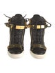 Giuseppe Zanotti Embossed Leather Colorblock Pattern Lace-Up Boots