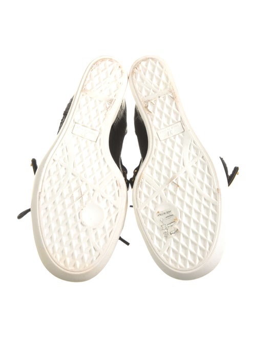 Giuseppe Zanotti Embossed Leather Colorblock Pattern Lace-Up Boots