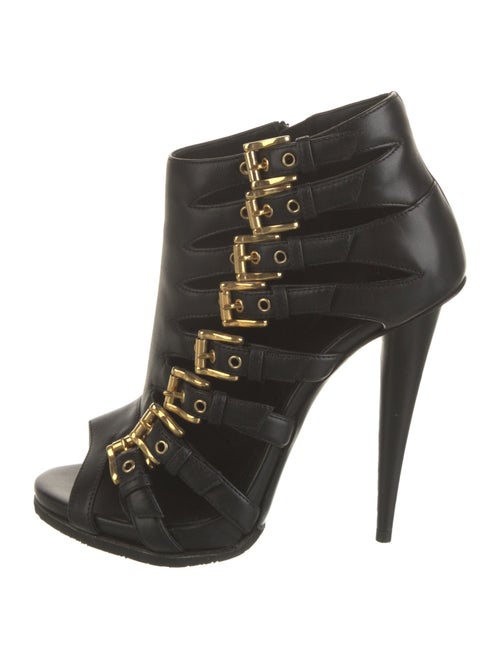 Giuseppe Zanotti Leather Cutout Accent Lace-Up Boots