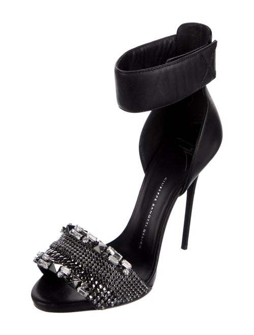 Giuseppe Zanotti Leather Crystal Embellishments Sandals