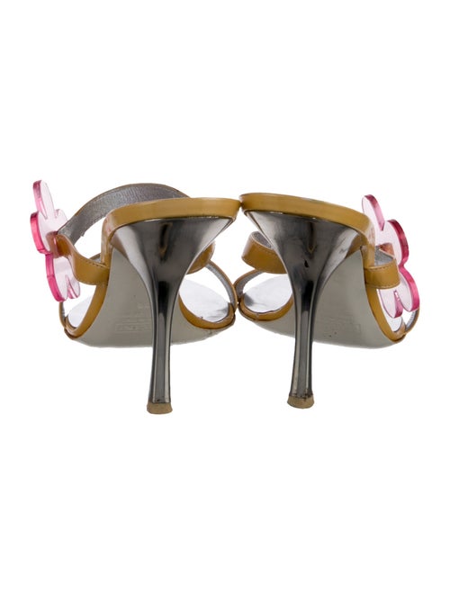 Giuseppe Zanotti Leather Bow Accents Slides