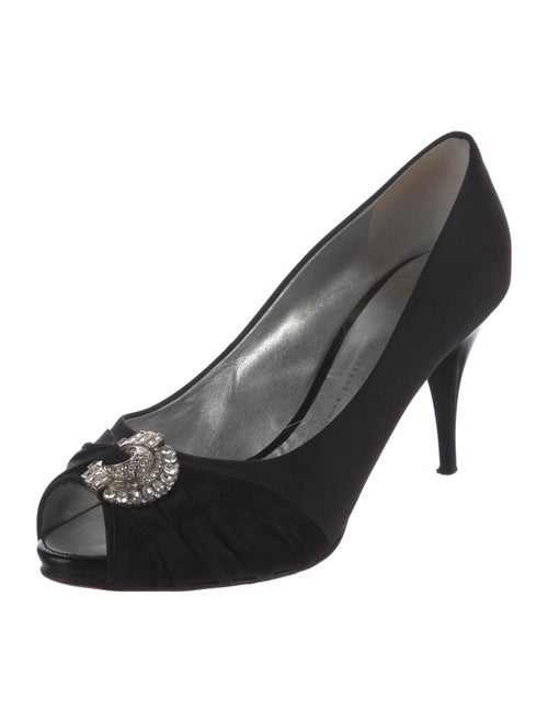 Giuseppe Zanotti Satin Crystal Embellishments Sandals