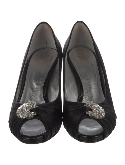 Giuseppe Zanotti Satin Crystal Embellishments Sandals