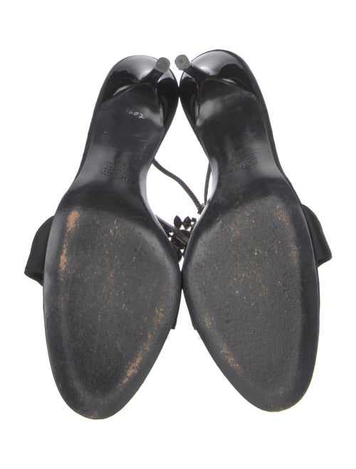 Giuseppe Zanotti Satin Crystal Embellishments Slides