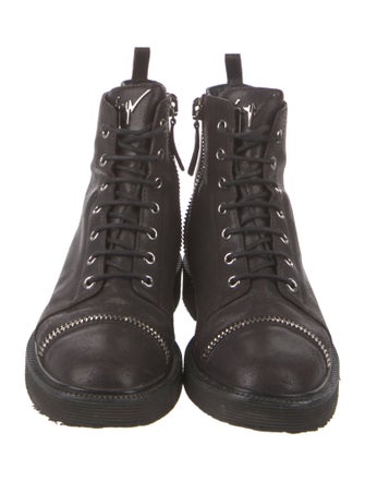 Giuseppe Zanotti Leather Combat Boots