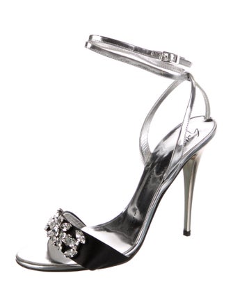 Giuseppe Zanotti Leather Colorblock Pattern Sandals