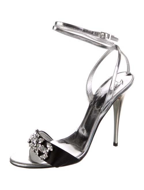 Giuseppe Zanotti Leather Colorblock Pattern Sandals