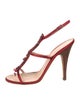 Giuseppe Zanotti Satin Beaded Accents T-Strap Sandals