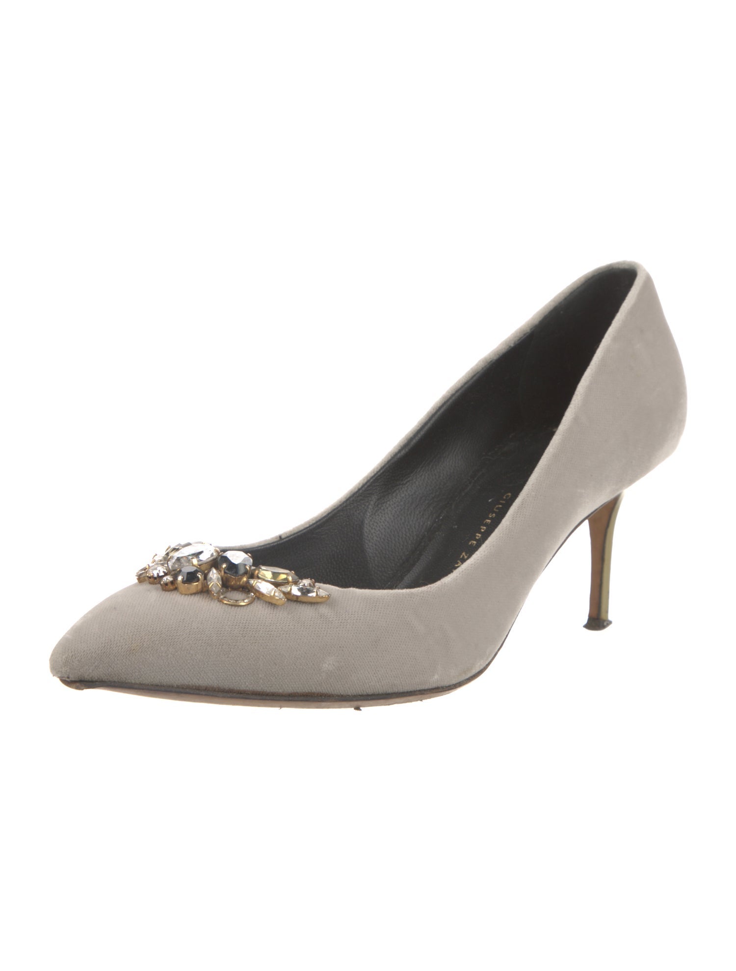 Giuseppe Zanotti Suede Floral Print Pumps