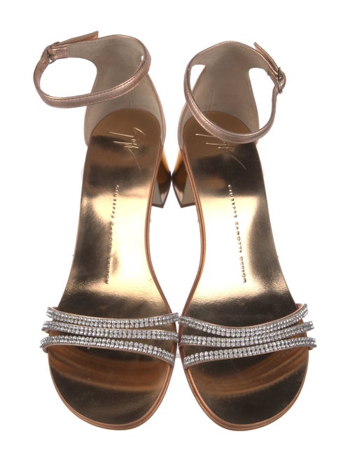 Giuseppe Zanotti Leather Crystal Embellishments Sandals