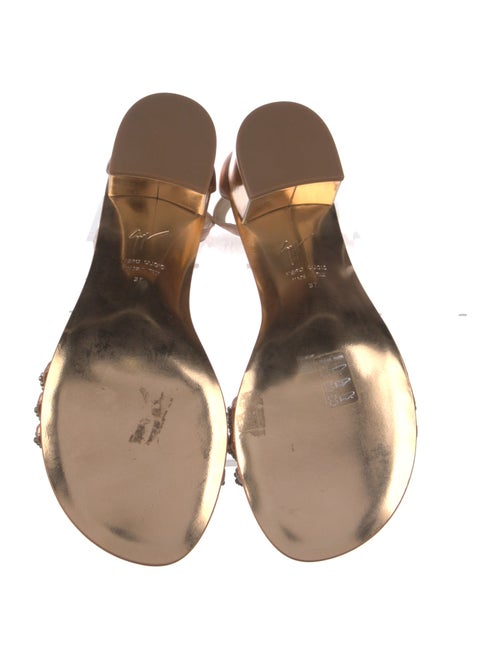 Giuseppe Zanotti Leather Crystal Embellishments Sandals