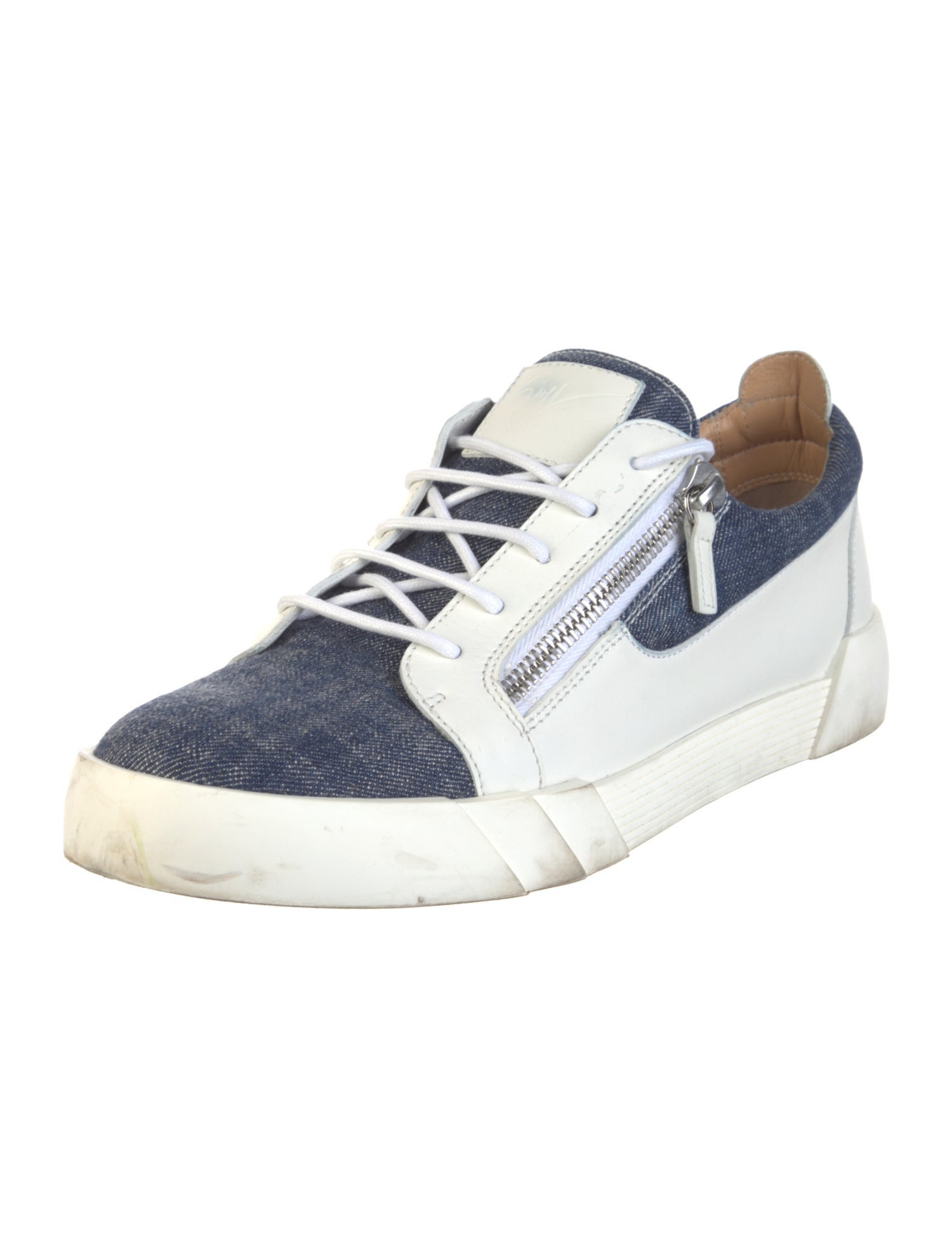 Giuseppe Zanotti Leather Colorblock Pattern Sneakers