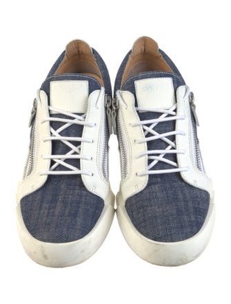 Giuseppe Zanotti Leather Colorblock Pattern Sneakers