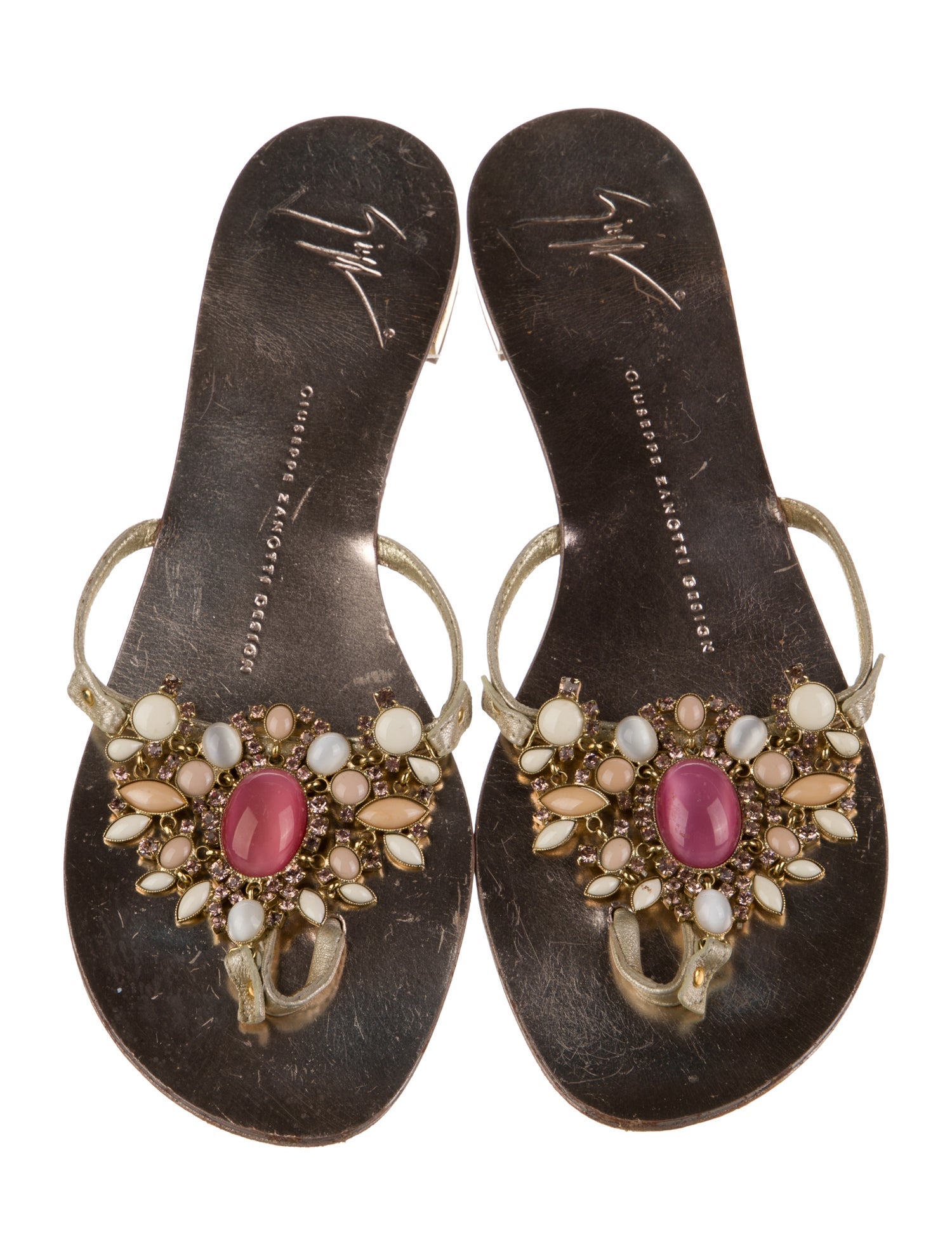 Giuseppe Zanotti Leather Flip Flops
