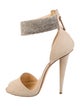 Giuseppe Zanotti Suede Crystal Embellishments Sandals