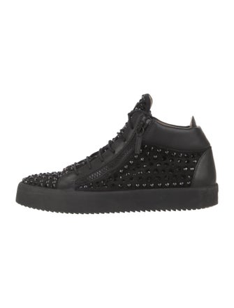 Giuseppe Zanotti Leather Studded Accents Sneakers