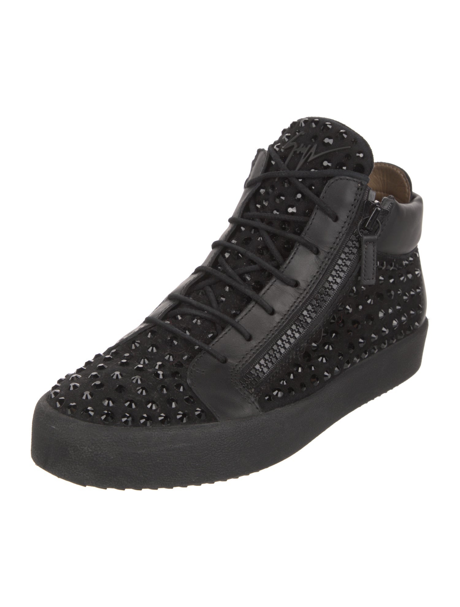 Giuseppe Zanotti Leather Studded Accents Sneakers