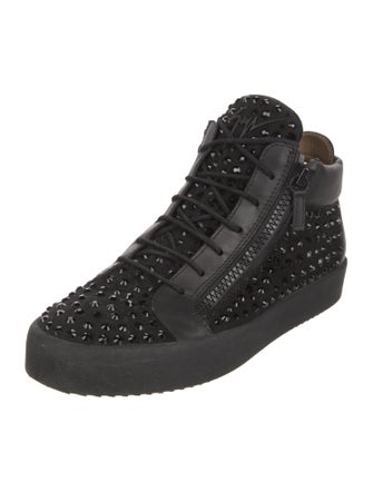 Giuseppe Zanotti Leather Studded Accents Sneakers