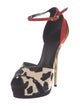 Giuseppe Zanotti Faux Fur Animal Print D'Orsay Pumps