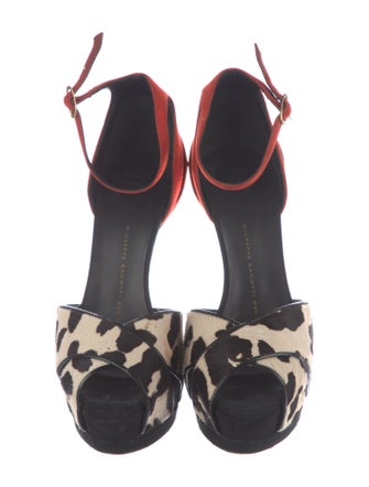 Giuseppe Zanotti Faux Fur Animal Print D'Orsay Pumps