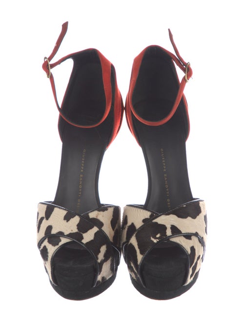 Giuseppe Zanotti Faux Fur Animal Print D'Orsay Pumps