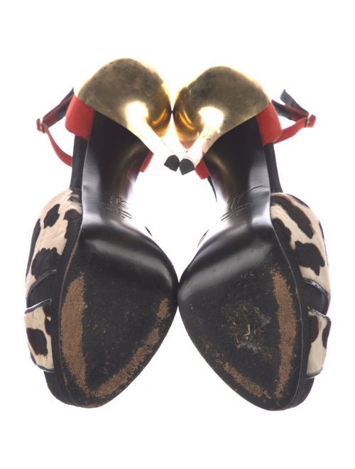Giuseppe Zanotti Faux Fur Animal Print D'Orsay Pumps