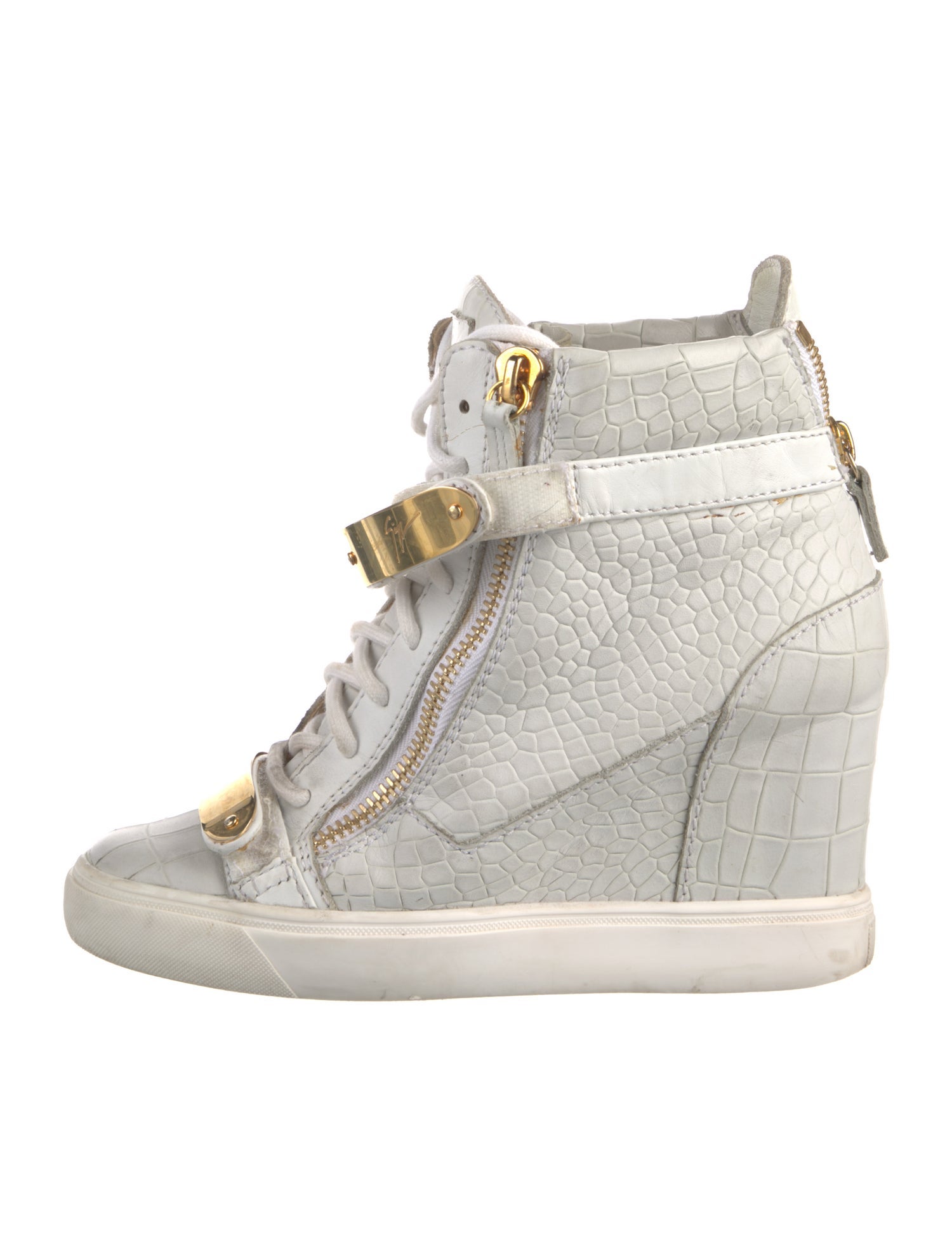Giuseppe Zanotti Leather Wedge Sneakers