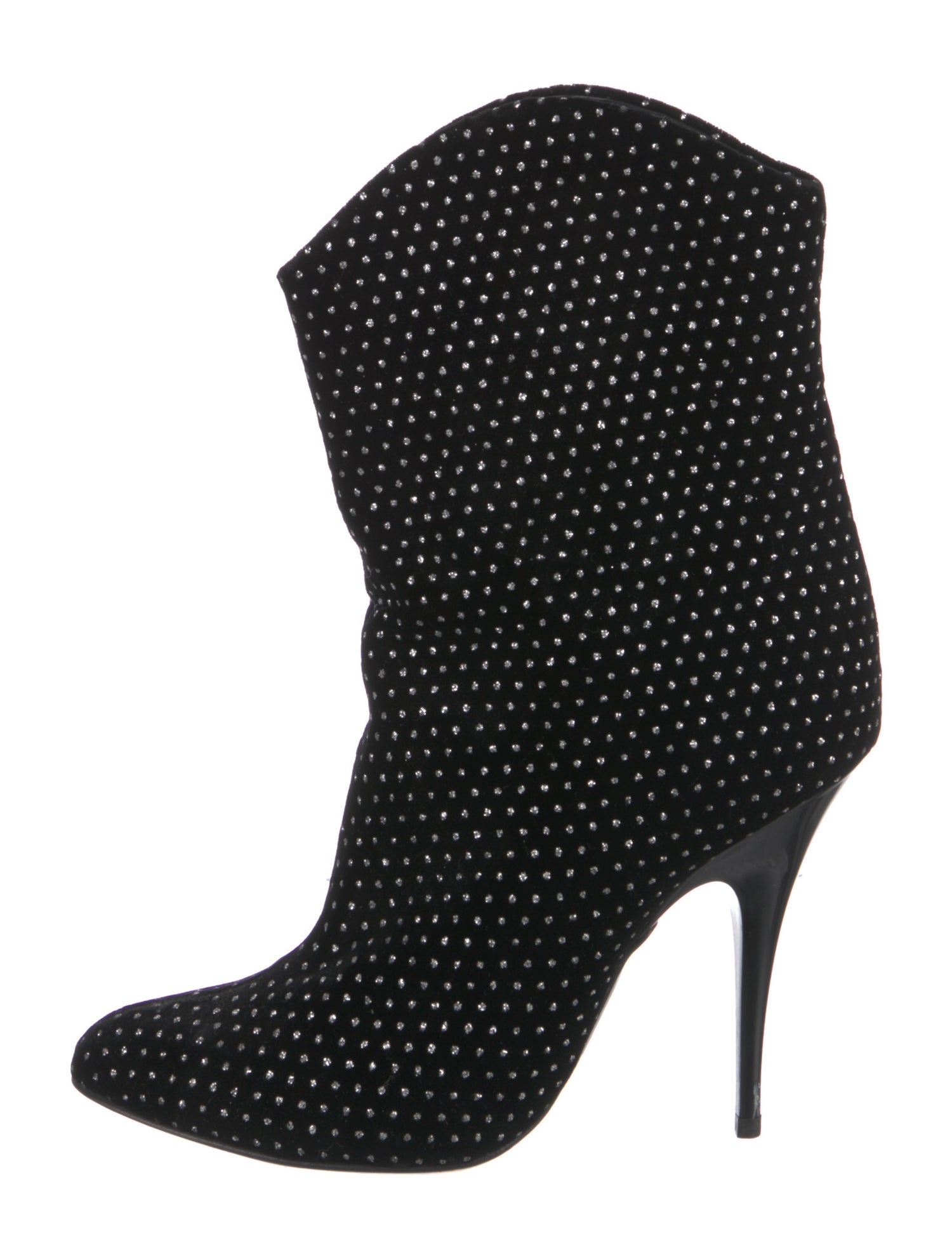 Giuseppe Zanotti Velvet Crystal Embellishments Boots