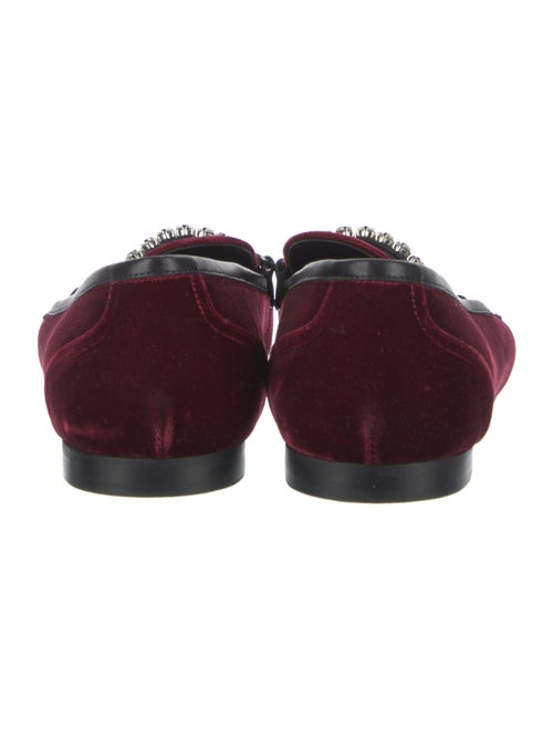 Giuseppe Zanotti Velvet Crystal Embellishments Loafers