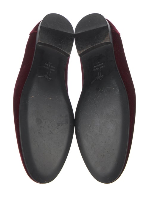 Giuseppe Zanotti Velvet Crystal Embellishments Loafers