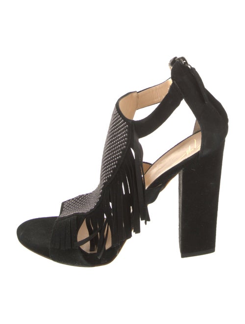 Giuseppe Zanotti Suede Studded Accents Slingback Sandals