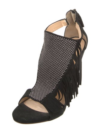 Giuseppe Zanotti Suede Studded Accents Slingback Sandals