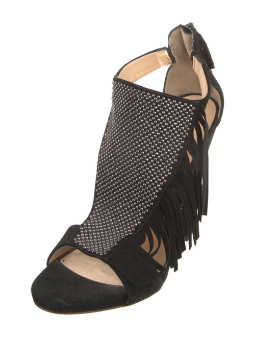 Giuseppe Zanotti Suede Studded Accents Slingback Sandals