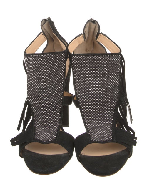 Giuseppe Zanotti Suede Studded Accents Slingback Sandals