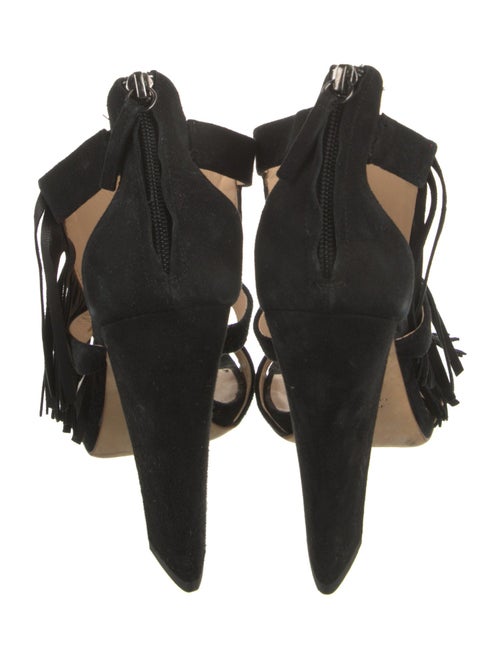 Giuseppe Zanotti Suede Studded Accents Slingback Sandals
