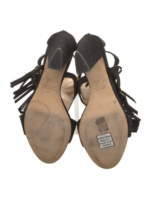 Giuseppe Zanotti Suede Studded Accents Slingback Sandals