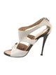 Giuseppe Zanotti Leather Colorblock Pattern T-Strap Sandals