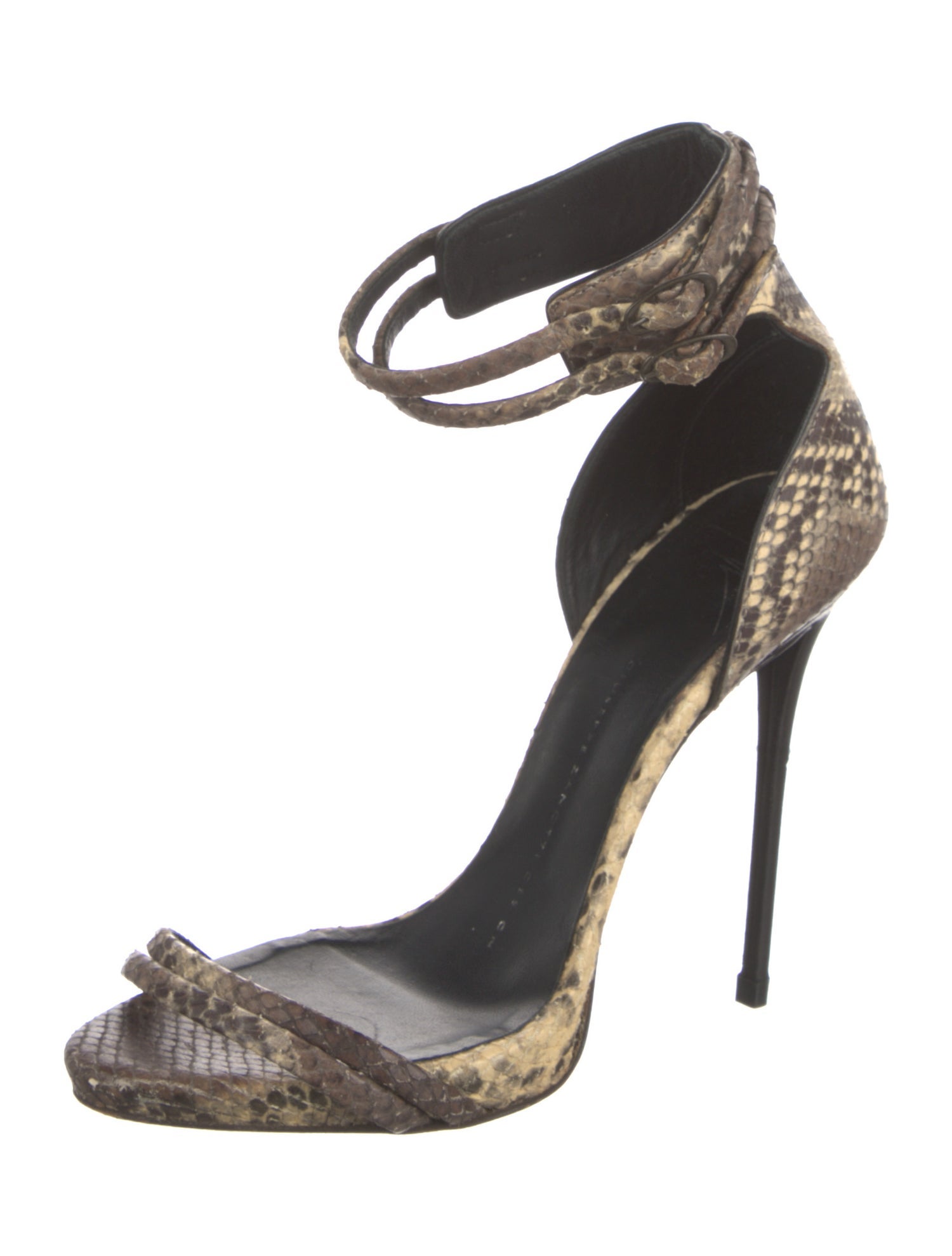 Giuseppe Zanotti Snakeskin Printed D'Orsay Pumps