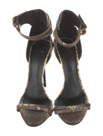 Giuseppe Zanotti Snakeskin Printed D'Orsay Pumps