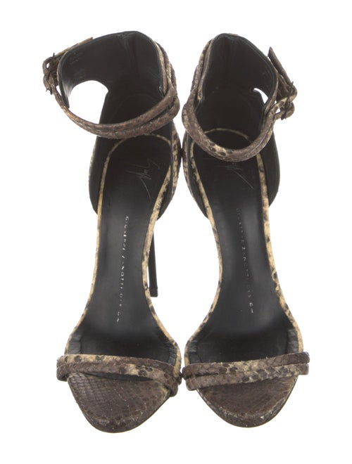 Giuseppe Zanotti Snakeskin Printed D'Orsay Pumps