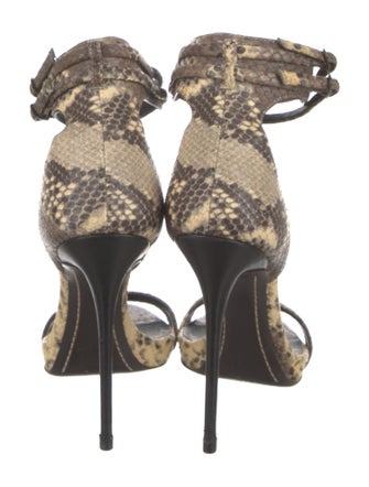 Giuseppe Zanotti Snakeskin Printed D'Orsay Pumps