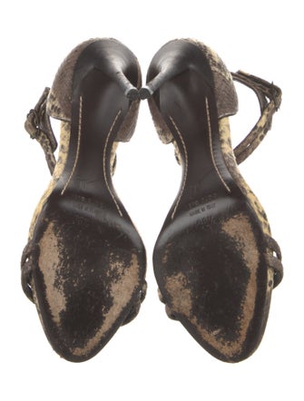 Giuseppe Zanotti Snakeskin Printed D'Orsay Pumps