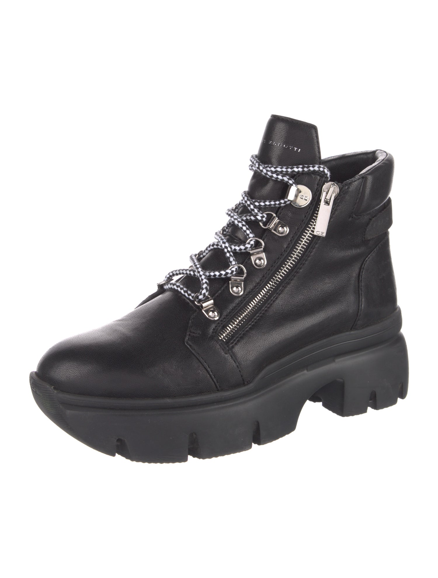 Giuseppe Zanotti Leather Hiking Boots