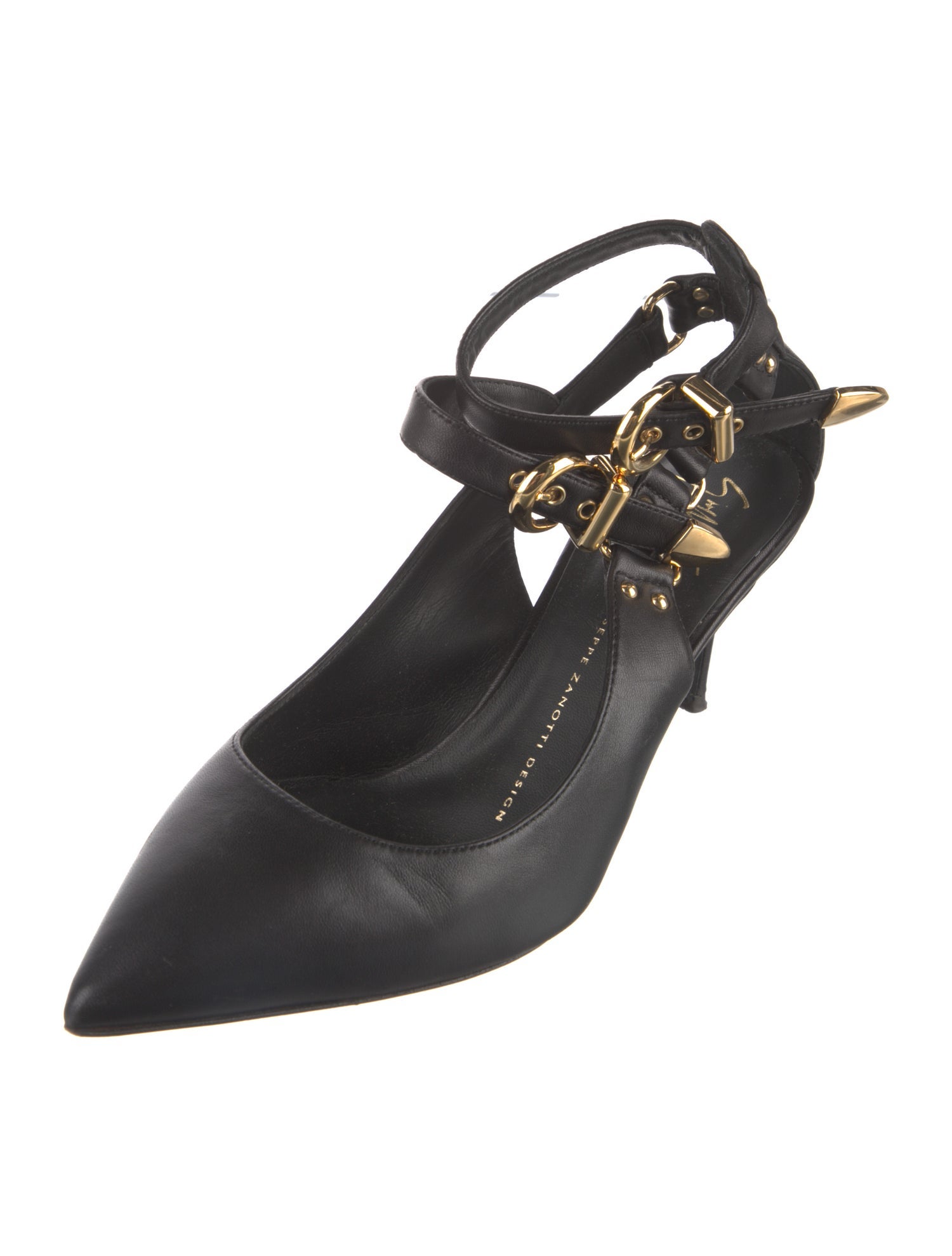 Giuseppe Zanotti Leather Studded Accents Pumps